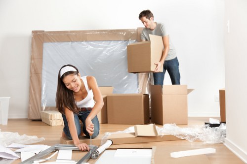 House removals team preparing a move in Brondesbury