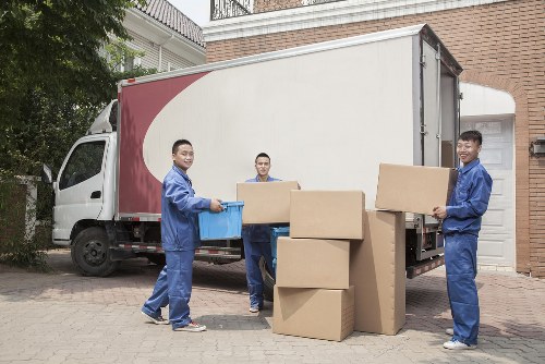 Moving and storage services in Brondesbury with packed boxes and transport