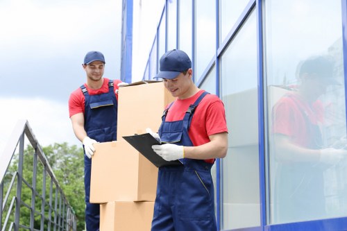 Risk assessment checks being carried out inside a storage facility