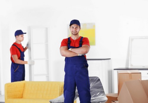 Removal van prepared for a flat move in Brondesbury