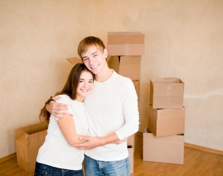 Boxes and furniture prepared for storage in Brondesbury