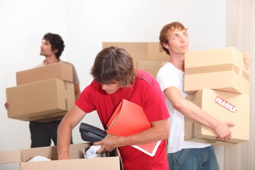 Professional movers handling a flat move in Brondesbury