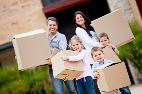 Residential street in Brondesbury with moving van access