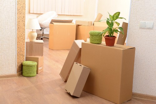 Brondesbury storage unit filled with neatly packed boxes and furniture